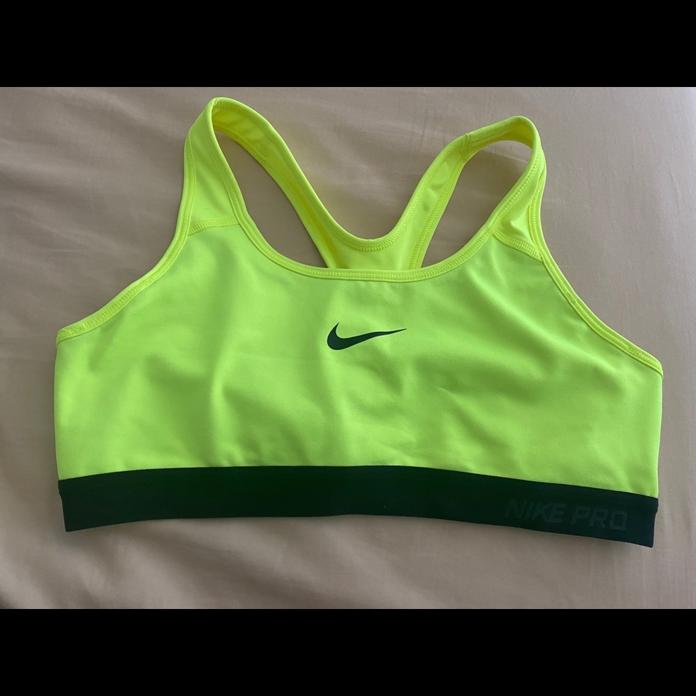 Neon Nike Pro Dri-Fit Sports Bra
